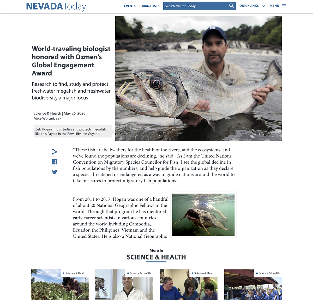 NevadaToday Article Page Design and Layout